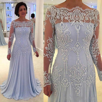 MMBD014 Long Sleeve Lace Mother Of The Bride Dress