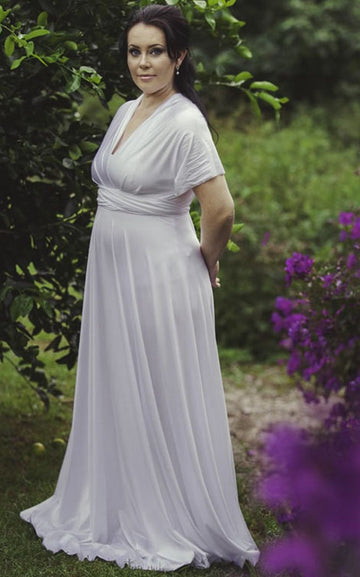 PPBD054 Ivory Plus Size Mother of The Bride Dress