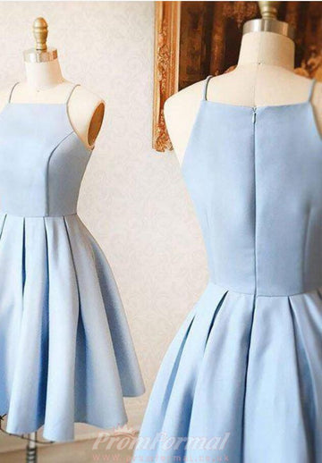 Light Blue Junior Short Prom Dress REAL008