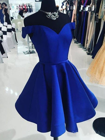 Junior Short Royal Blue Prom Dress REAL015
