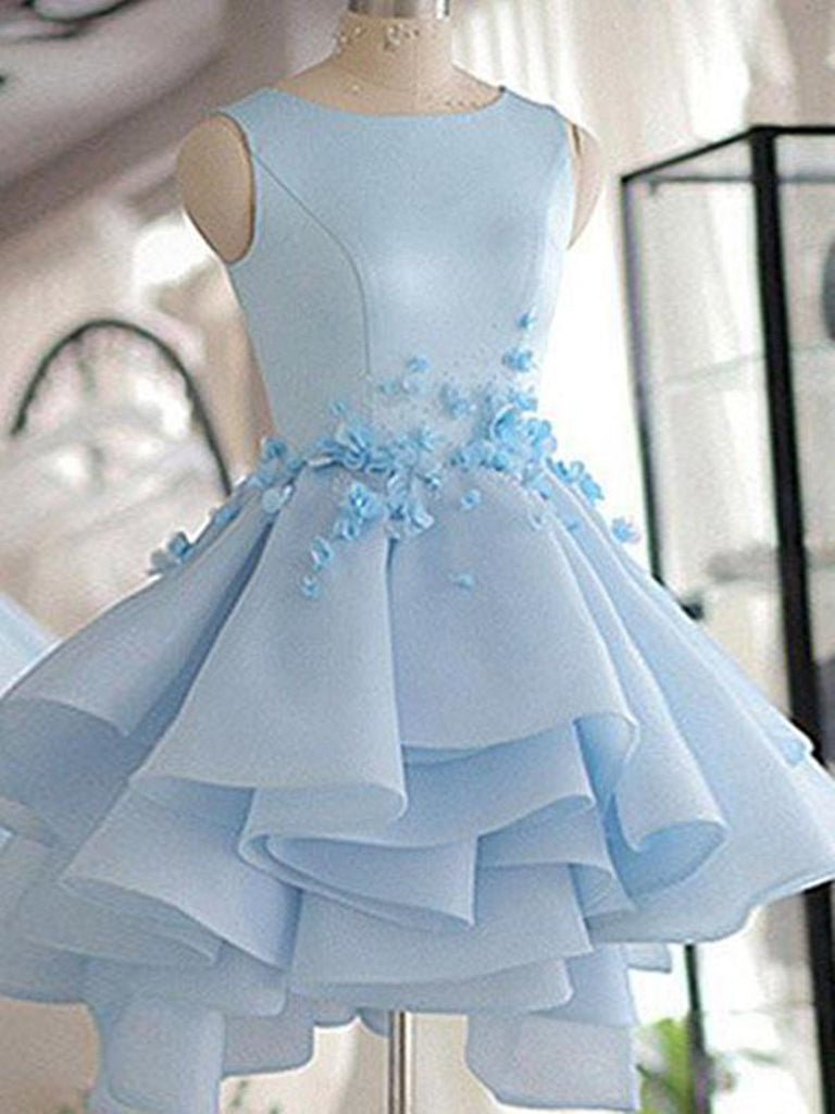 Short Light Blue Teen Prom Dress REAL027 Short Light Blue Teen Prom Dress REAL027