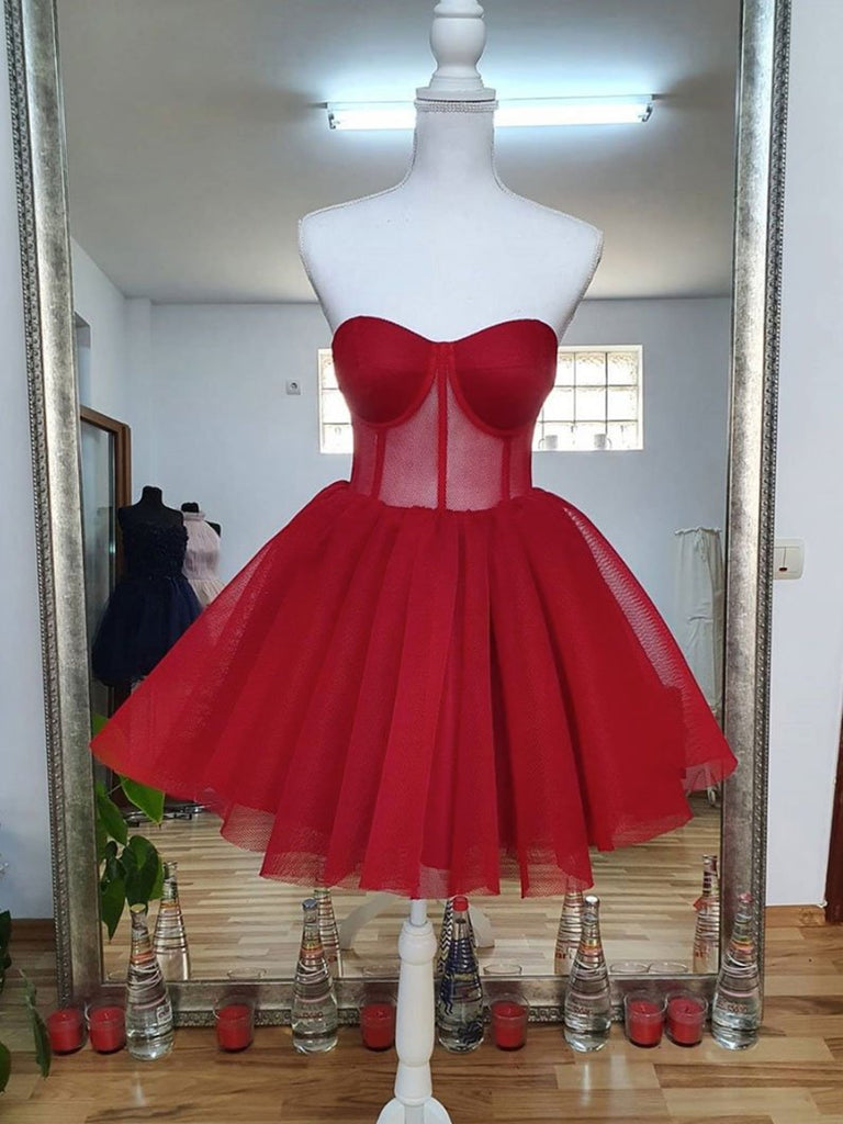 Sweetheart Teen Short Red Prom Dress REAL038 Sweetheart Teen Short Red Prom Dress REAL038
