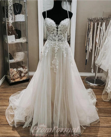 V Neck Straps Ligth Gray Lace Prom Dress REALS078