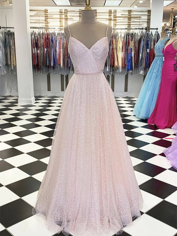 Princess Pink Long Formal Evening Dress REALS117