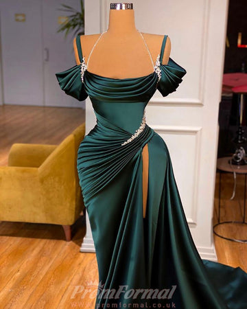 Dark Green Off The shoulder Mermaid Evening Dress REALS181