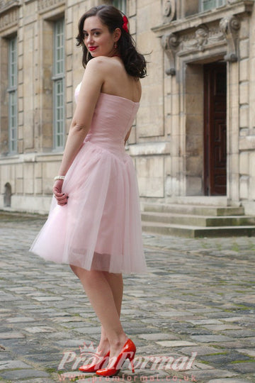Pink Sweetheart Knee Length Short Prom Dress SHORT002