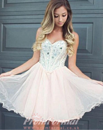 Pink Sweetheart Junior Short Prom Dress SHORT064