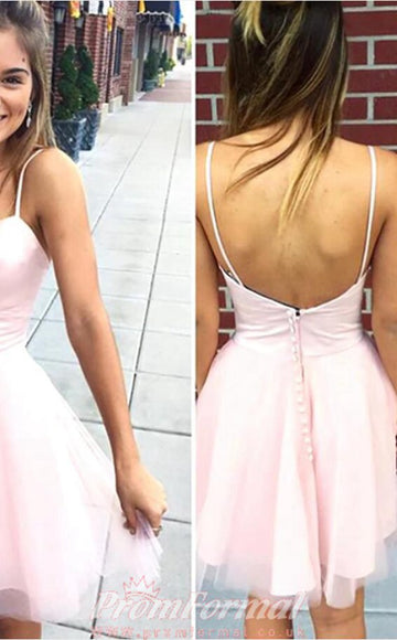 Sweetheart Straps Short Pink Prom Dress SHORT085
