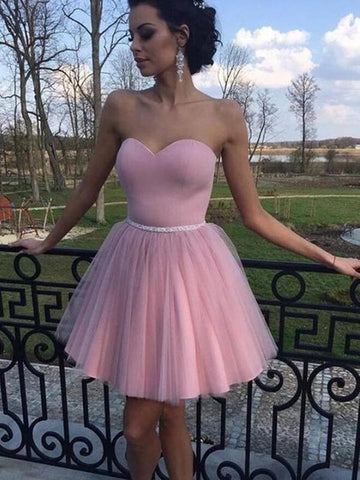 Sweetheart Junior Short Pink Prom Dress SHORT115