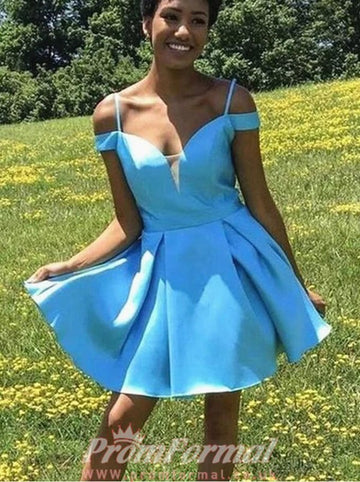 Black Girls Short Junior Blue Prom Dress SHORT176