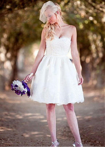 Sweetheart Short Wedding Dress SWD008
