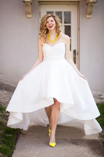 High Low Sweetheart Short Wedding Dress SWD009