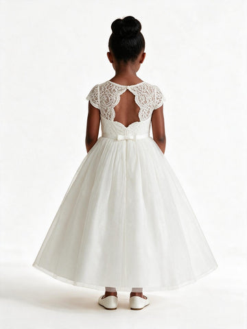 Cap Sleeve Flower Girl Dress ACH078