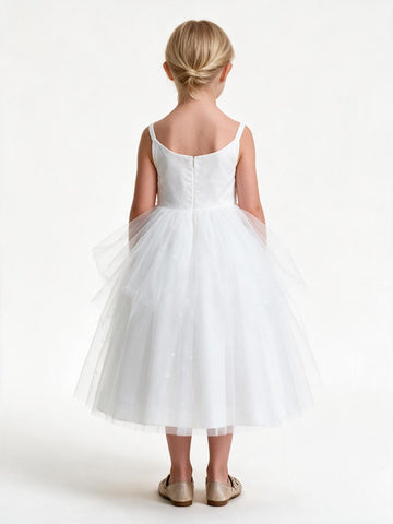 Tea-Length Flower Girl Dress ACH084