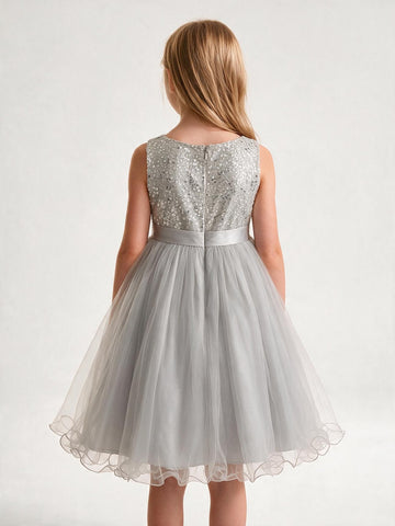 Short Sequins Flower Girl Dress ACH089