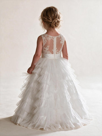 Ruffles Tulle Flower Girl Dress ACH101