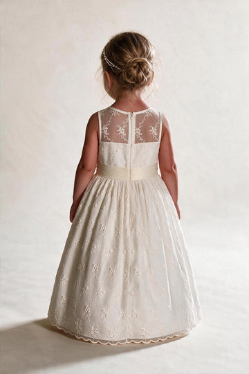 Lace Toddler Flower Girl Dress with Bow ACH230