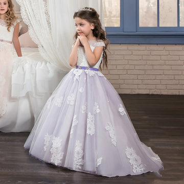 Purple Kids Prom Dress for Girls CH0135