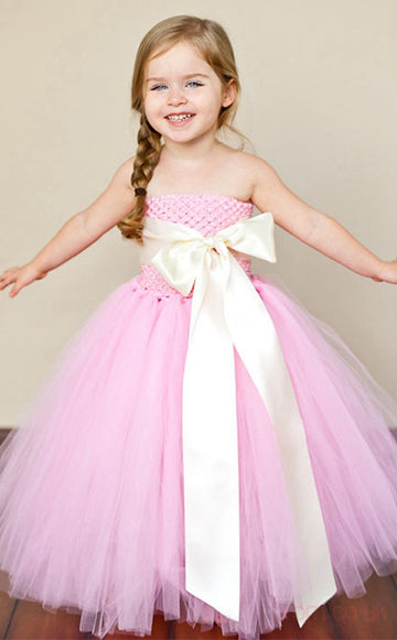 Off The Shoulder Pearl Pink Kids Toddler Girls Dress CH0157