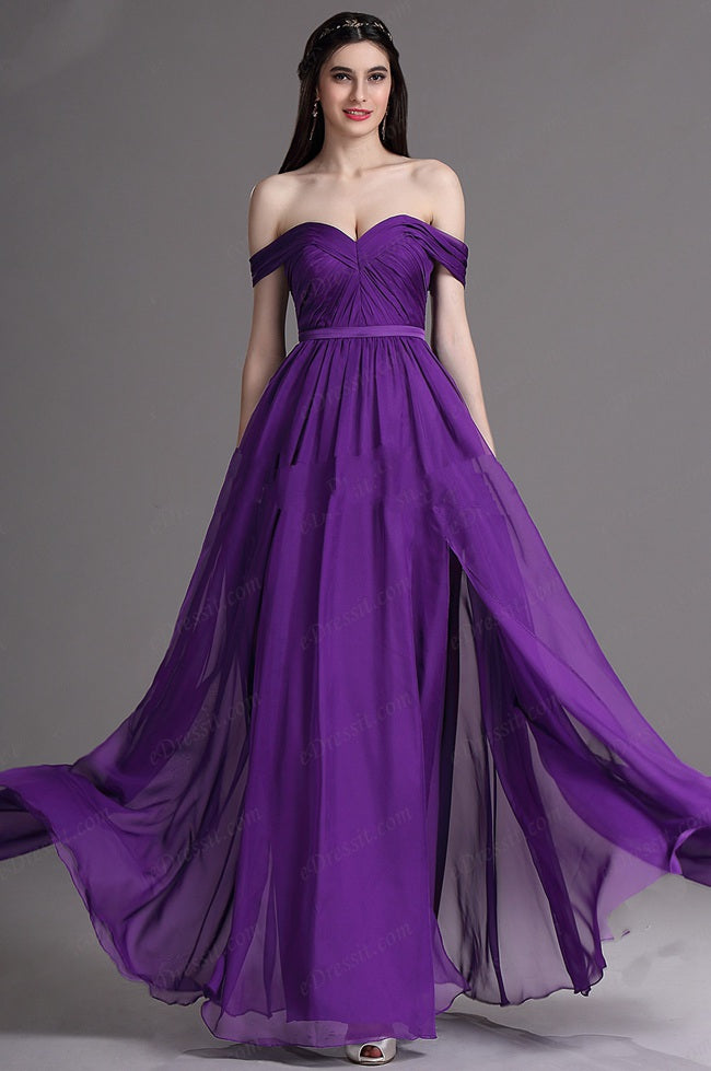 EBD013 Sweetheart Purple Wedding Formal Dress