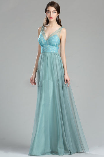 EBD015 Straps Green Wedding Formal Dress