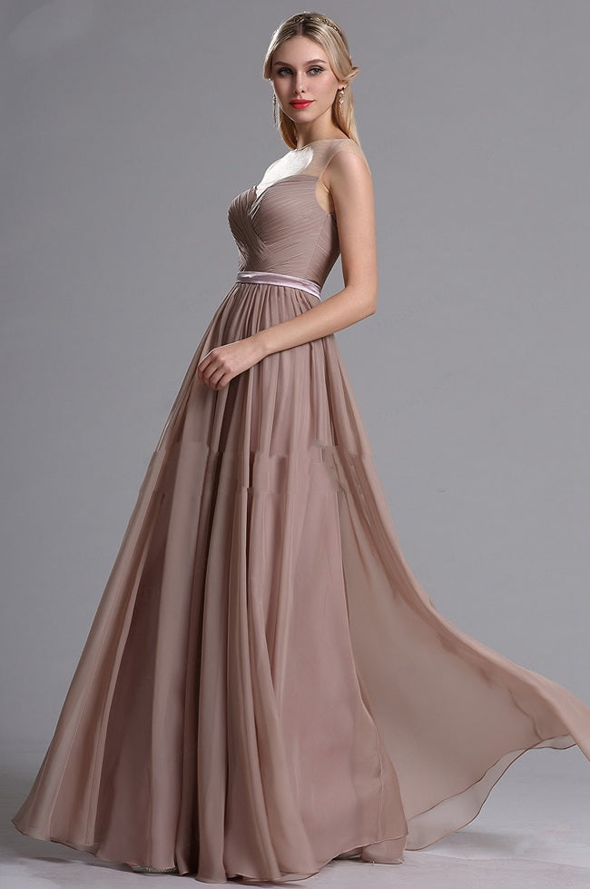 EBD016 Sweeheart Brown Wedding Formal Dress