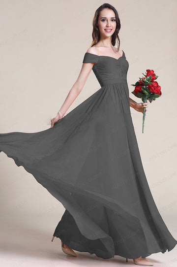 EBD020 Strapless Grey Wedding Formal Dress