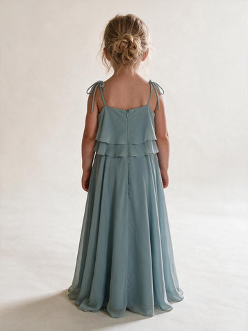 Simple Chiffon Little Girl Flower Girl Dress(FGD450)