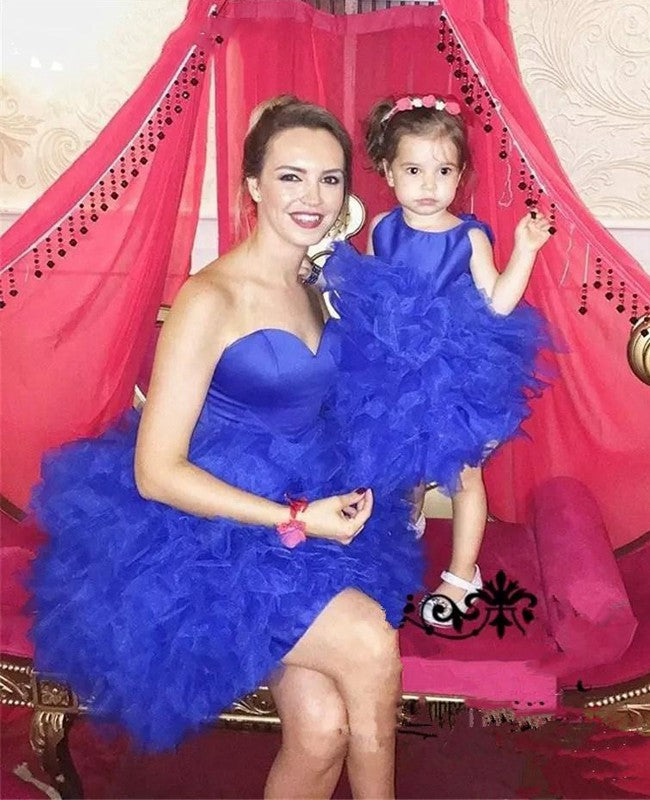 Royal Blue Mommy-Daughter Matching Prom Dress FGD472