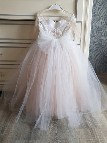 Cute Half Sleeve Toddler Tulle Ball Party Gowns FGD529
