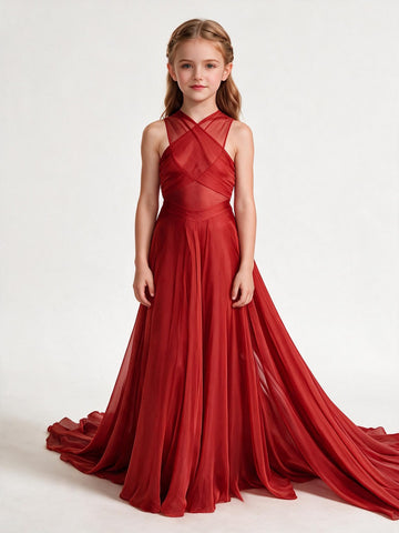 Kids Girls Inspired Celebrity Red Carpet Prom Dress FGD235