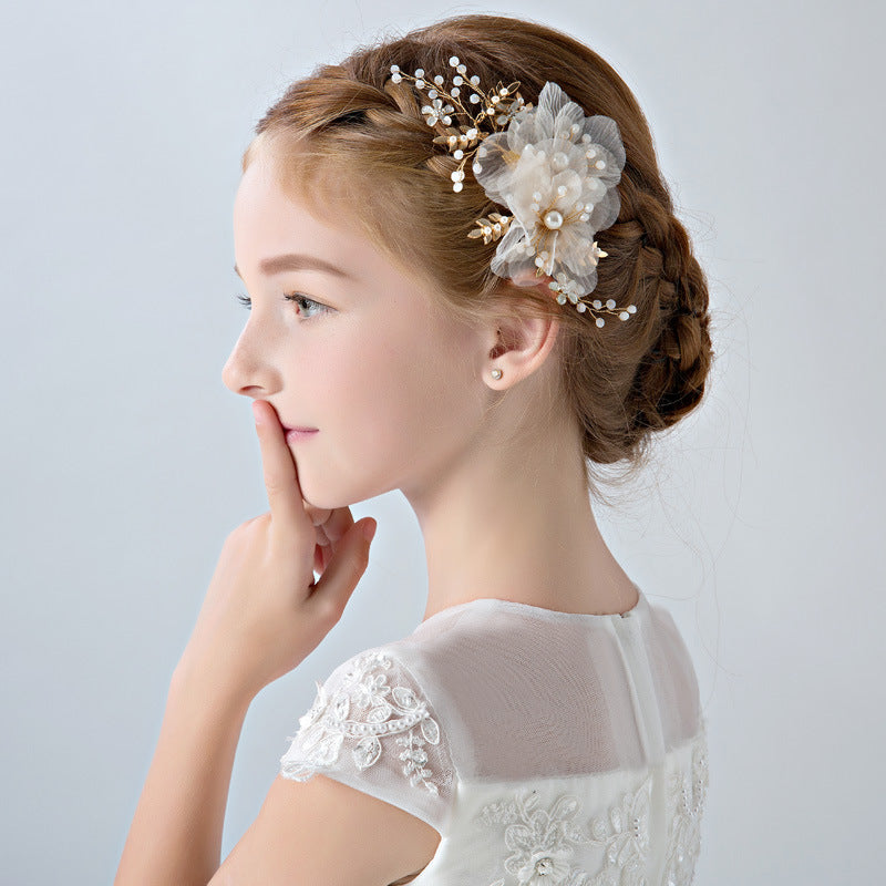 Flower Girls Hair Headpieces Princess Pearl Headdress HP010