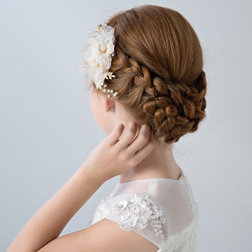 Flower Girls Hair Headpieces Princess Pearl Headdress HP010