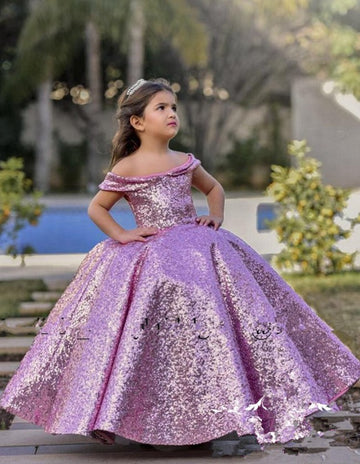 Sequin Ball Gown Short Mommy-Daughter Matching Prom Dress MGD012