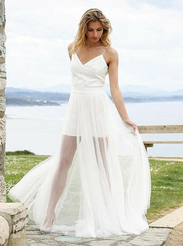 Sexy A Line Beach Wedding Dress BWD313