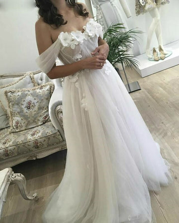 Off The Shoulder Wedding Dress BWD324