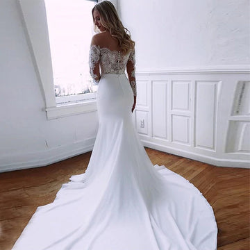 Long Sleeve Mermaid Wedding Dress BWD329