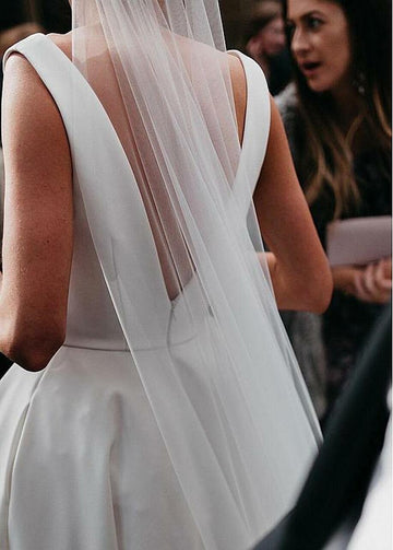 V Neck Wedding Dress BWD338