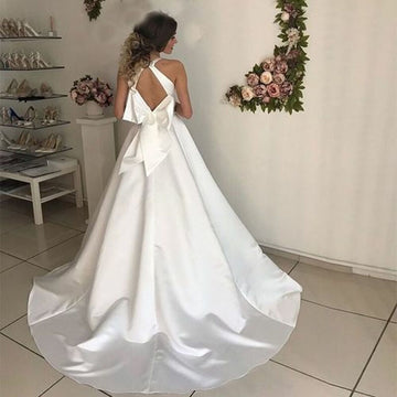 V Neck A Line Wedding Dress BWD344