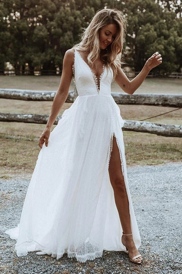 Straps BOHO Wedding Dress BWD365