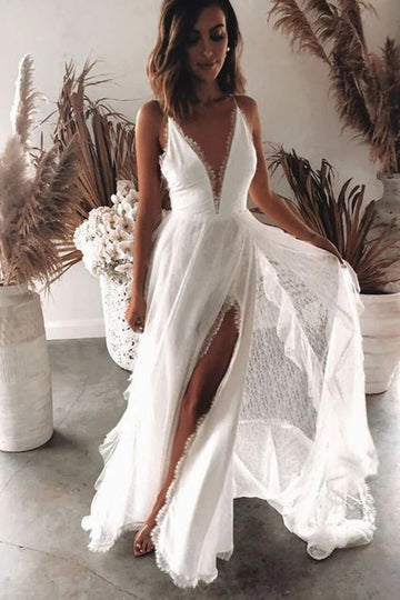 Straps BOHO Wedding Dress BWD365