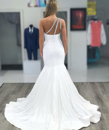 One Shoulder Mermaid Wedding Dress BWD368