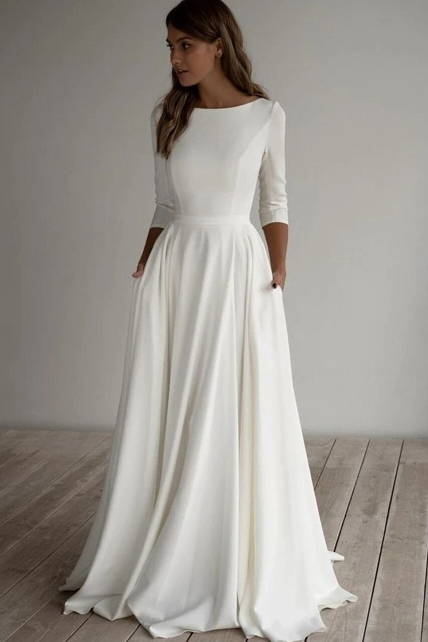Long Sleeve Wedding Dress BWD391