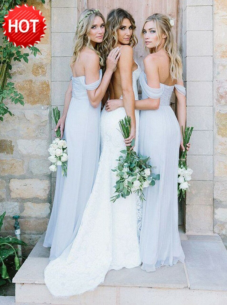 Bright blue bridesmaid sales dress