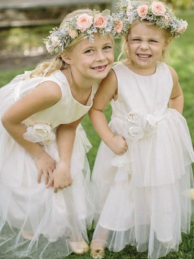 Boho Floor-Length Flower Girl Dress ACH085
