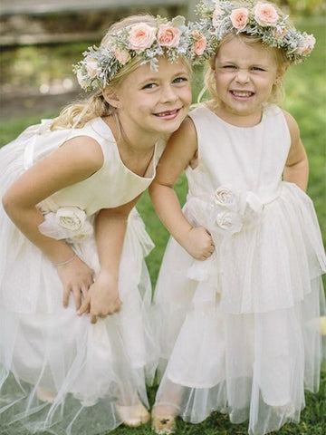 Boho Floor-Length Flower Girl Dress ACH085