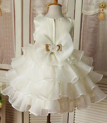 Ruffles Short Organza Flower Girl Dress ACH102
