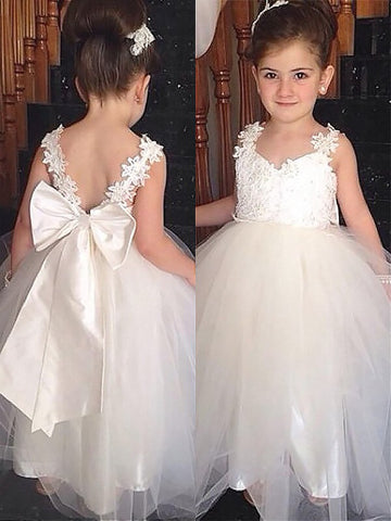 White Flower Girl Toddler Ball Gowns ACH123