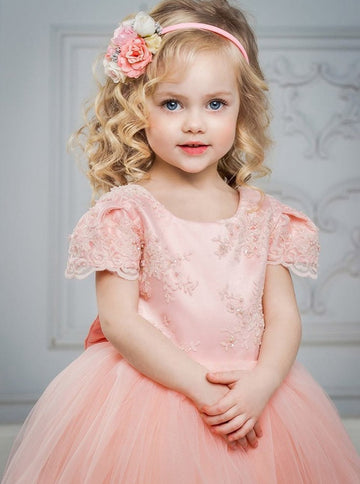 Pink Tulle Toddler Flower Girl Dress ACH124