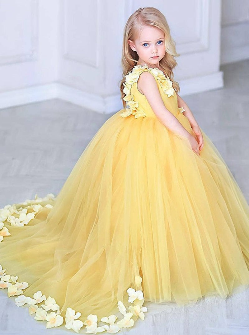 Yellow Toddler Prom Dress ACH125